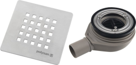 Polysan TRENECA vaničkový sifon, průměr 90mm, DN40, krytka nerez 84999