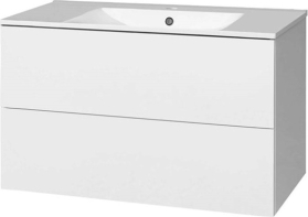 Mereo Aira, koupelnová skříňka s keramickým umyvadlem 101 cm, bílá CN712