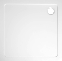 Aqualine TECMI sprchová vanička z litého mramoru, čtverec 80x80cm, bílá PQ008