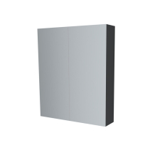 Mereo Koupelnová skříňka zrcadlová 60 cm, galerka, 2 x dvířka, Multidecor, Šedý antracit CN798G62SEAN