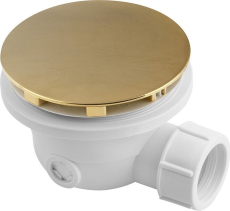 Polysan Vaničkový sifon, průměr 90mm, DN40, krytka zlato mat 1711GB