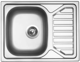 Nerezový dřez Sinks OKIO 650 V 0,6mm leštěný RDOKL6505006V