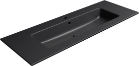 GSI PURA keramické umyvadlo Slim 122x46cm, černá mat 8887126