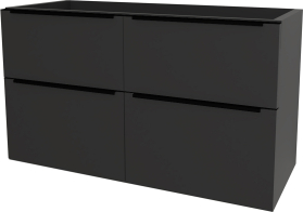 Mereo Mailo, koupelnová skříňka 121 cm, černé madlo, Multidecor, Černá Supermat CN593SBCIPM