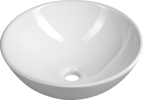 Aqualine Keramické umyvadlo na desku, Ø 40cm, bílá 40155
