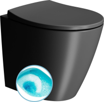 GSI MODO WC mísa stojící, Swirlflush, 37x52cm, spodní/zadní odpad, černá dual-mat 981026