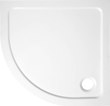 Aqualine TECMI sprchová vanička z litého mramoru, čtvrtkruh 90x90cm, R550, bílá PQ559