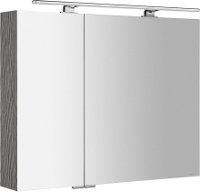 Sapho MIRRÓ galerka s LED osvětlením, 90x70x16cm, dub stříbrný MC090-0011