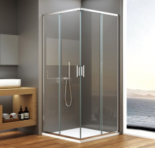 Bruckner BORG čtvercová sprchová zástěna 800x800x1950 mm, čiré sklo 751.180.1