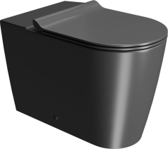 GSI KUBE X WC mísa kombi spodní/zadní odpad, Swirlflush, 36x63cm, černá dual-mat 941926