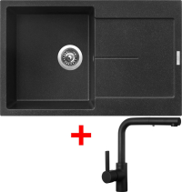 Granitový dřez Sinks ULTIMA 790 Granblack + ENIGMA S Černá matná G25530