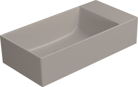 GSI KUBE X keramické umývátko 50x25cm, bez otvoru, pravé/levé, tortora mat 9486005