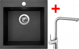 Granitový dřez Sinks VIVA 455 Metalblack + Elka G674