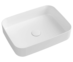 Isvea INFINITY RECTANGLE keramické umyvadlo na desku, 50x36cm, bílá 10NF65050