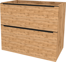 Mereo Mailo, koupelnová skříňka 81 cm, černé madlo, Multidecor, Dub Wotan CN591SBDWOT