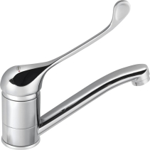 Bruckner HOFFER stojánková umyvadlová baterie, otočné ramínko, lékařská páka, chrom 424.004.1