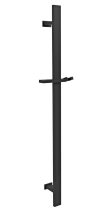 Sapho Sprchová tyč, posuvný držák, hranatá, 700 mm, černá mat SC415