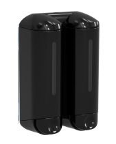 MARPLAST SHOWER MEDIUM dvojitý dávkovač tekutého mýdla, 2x250ml, černá A94803