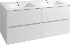 Aqualine PANEDA umyvadlová skříňka 119x55x45, 2cm, bílá PN212
