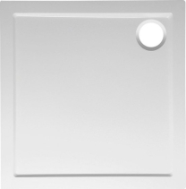 Bruckner ELSE sprchová vanička z litého mramoru, čtverec 80x80cm, bílá 800.111.4