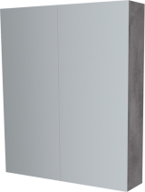 Mereo Koupelnová skříňka zrcadlová 60 cm, galerka, 2 x dvířka, Multidecor, Beton tmavě šedý CN798G62BET2
