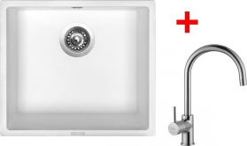 Granitový dřez Sinks FRAME 457 Milk + Vitalia G7828