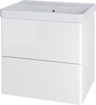 Mereo Siena, koupelnová skříňka s keramickým umyvadlem 61 cm, bílá lesk CN410