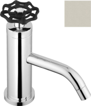 Sapho INDUSTRY stojánková umyvadlová baterie, výška 162 mm, nikl/černá 5102TT8