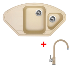 Granitový dřez Sinks LOTUS 960.1 Sahara+VITALIA GR LT960150VIGR50