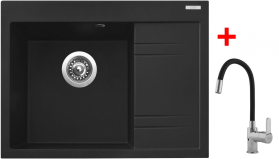 Granitový dřez Sinks RIM 650 L Metalblack + Flexia G2574