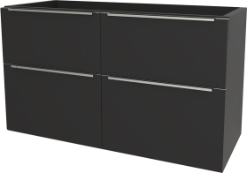 Mereo Mailo, koupelnová skříňka 121 cm, chrom madlo, Multidecor, Černá Supermat CN593SCIPM