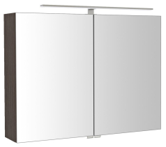 Sapho RIWA galerka s LED osvětlením, 81x70x17cm, borovice rustik RIW080-0016