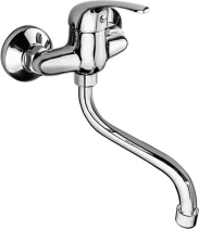 Mereo Dřezová nástěnná baterie, Lila, 100 mm, s ramínkem trubkovým ø 18 mm - 200 mm, chrom CBEE301A01
