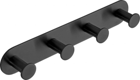 Sapho X-ROUND BLACK samolepící čtyřháček, černá mat XR221B