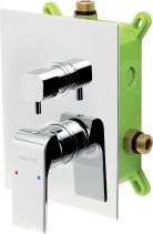 Novaservis Podomítková baterie s boxem 2 vývody, SHARP BOX37051R,0