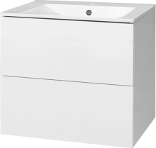 Mereo Aira, koupelnová skříňka s keramickým umyvadlem 61 cm, bílá CN710