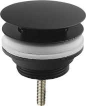 Omp Tea Umyvadlová výpust 5/4“, neuzavíratelná, velká zátka, 10-55mm, černá 542.742.5B