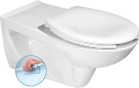 Sapho HANDICAP závěsná WC mísa, prodloužená, Rimless, 37, 5x73cm, bílá K670-002