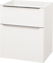 Mereo Mailo, koupelnová skříňka 61 cm, bílá, chrom madlo CN510S