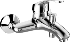 Mereo Vanová nástěnná baterie, Sonáta, 150 mm, bez příslušenství, chrom CB90103N