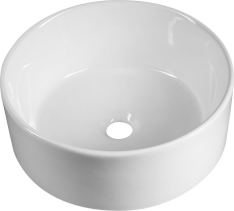 Aqualine Keramické umyvadlo na desku, Ø 40cm, bílá 40150