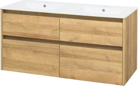 Mereo Opto, koupelnová skříňka s keramickým umyvadlem 121 cm, dub Riviera CN923