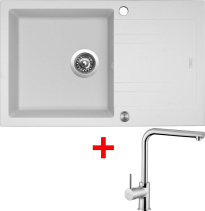 Granitový dřez Sinks LINEA 780 XC Milk + Elka G4628XC