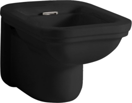 Kerasan WALDORF bidet závěsný 37x55cm, černá mat 4125K7