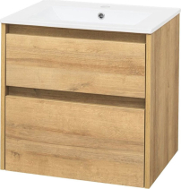 Mereo Opto, koupelnová skříňka s keramickým umyvadlem 61 cm, dub Riviera CN920