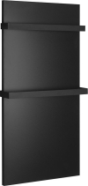 Sapho ENIS koupelnový sálavý topný panel 600W, 590x1200 mm, držáky ručníků, IP44, černá mat RH600B-2