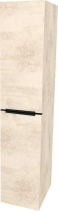 Mereo Mailo, koupelnová skříňka vysoká 170 cm, černé madlo, Multidecor, Chromix bílý CN594LPBCHB2