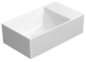 GSI KUBE X keramické umývátko 40x23cm, bez otvoru, pravé/levé, bílá ExtraGlaze 9484011