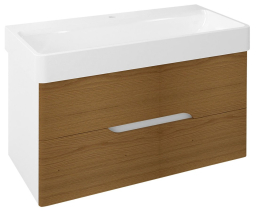 Sapho MEDIENA umyvadlová skříňka 96x51x48, 5cm, bílá mat/dub natural MD102