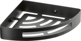 Gedy SMART rohová police do sprchy, 210x45x210mm, černá matná 247914